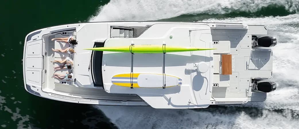Overhead view of the Aquila 45 Sport