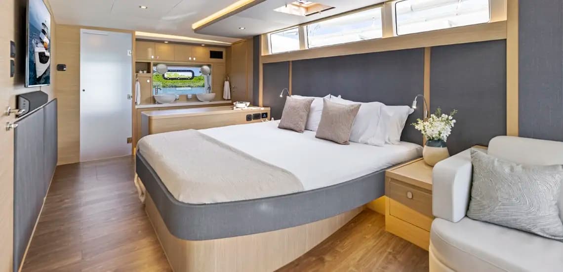 Camarote del armador del Aquila 50 Yacht