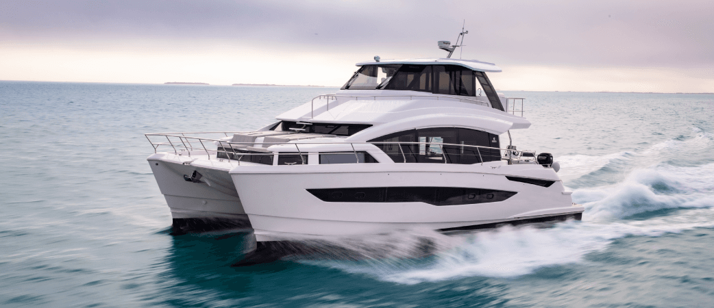 Aquila 54 Yacht running at speed