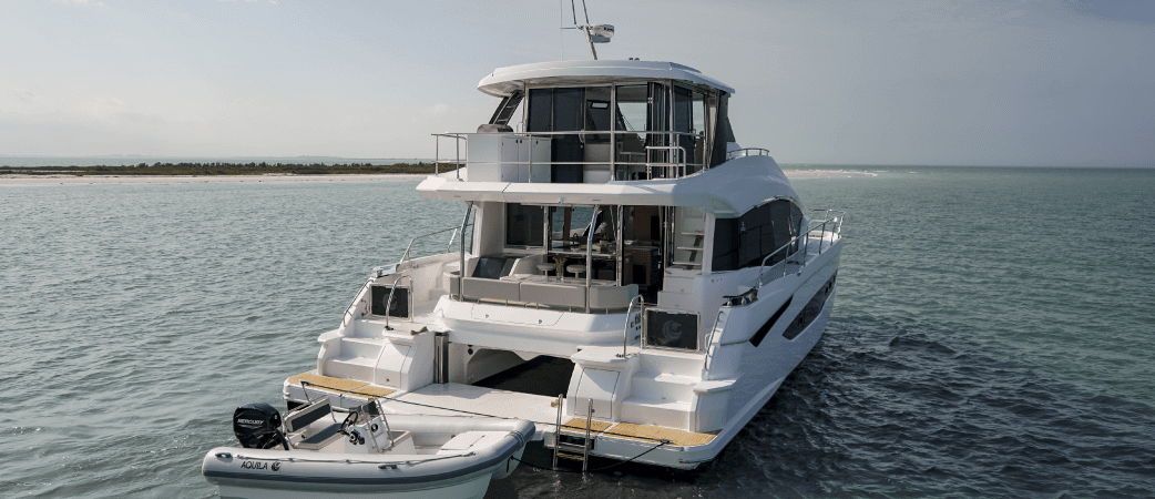 Aquila 54 Yacht with its tender