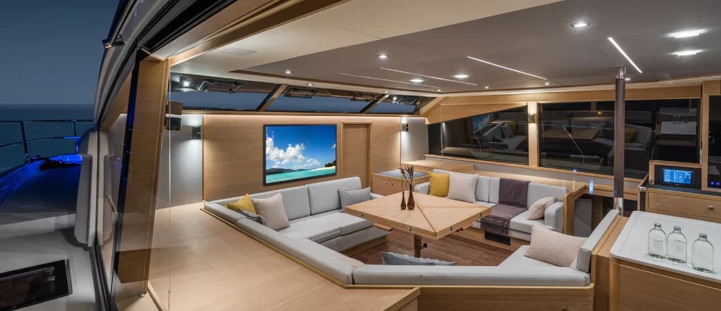 Salon of the Aquila 54 Yacht