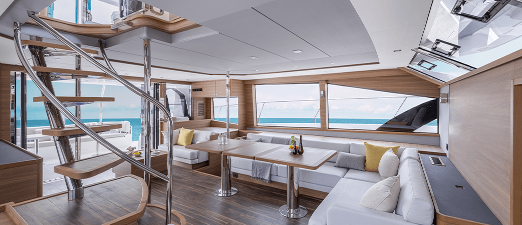 Salon of the Aquila 54 Yacht