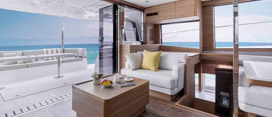 Salon of the Aquila 54 Yacht