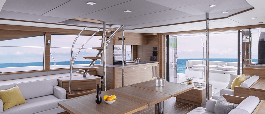 Salon of the Aquila 54 Yacht