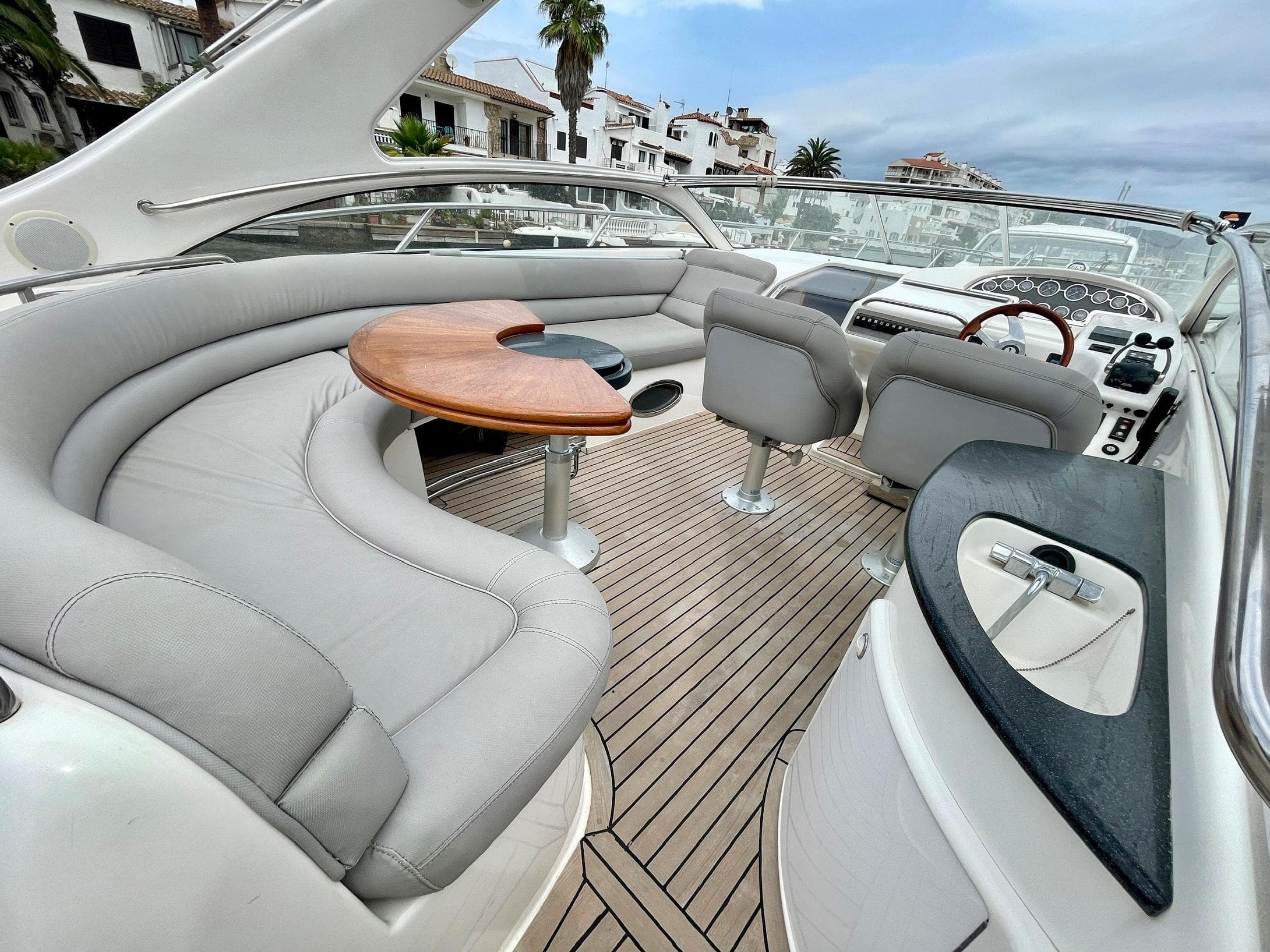 Luxurious interior of Windy Bora 40 yacht, year 2003.