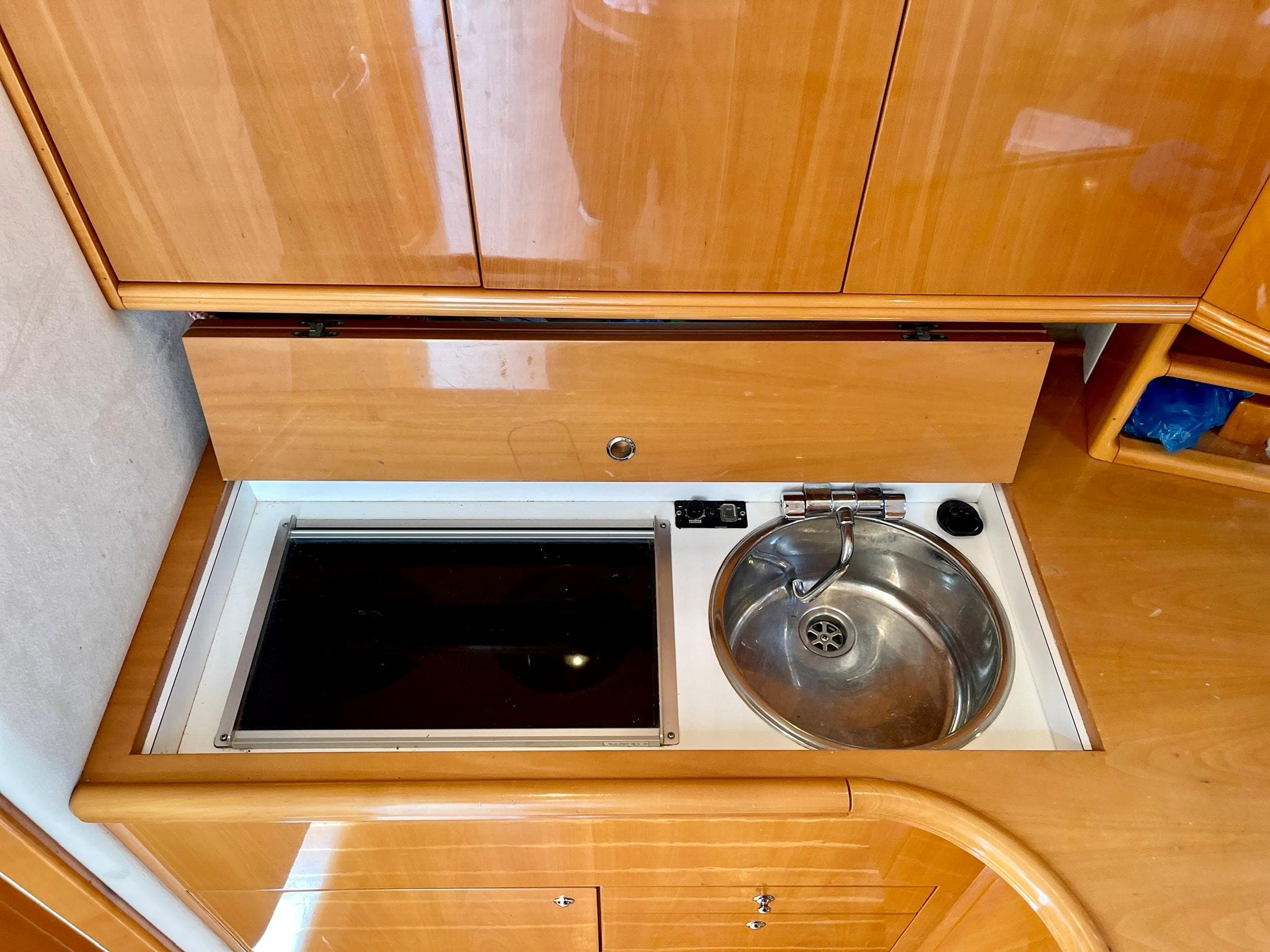 Galley on a 2003 Windy Bora 40 yacht.