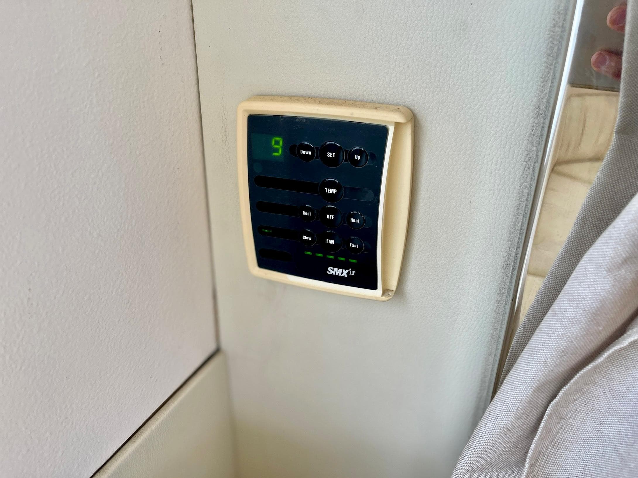 Control panel inside 2006 Genesis Boats 37 Flybridge yacht.