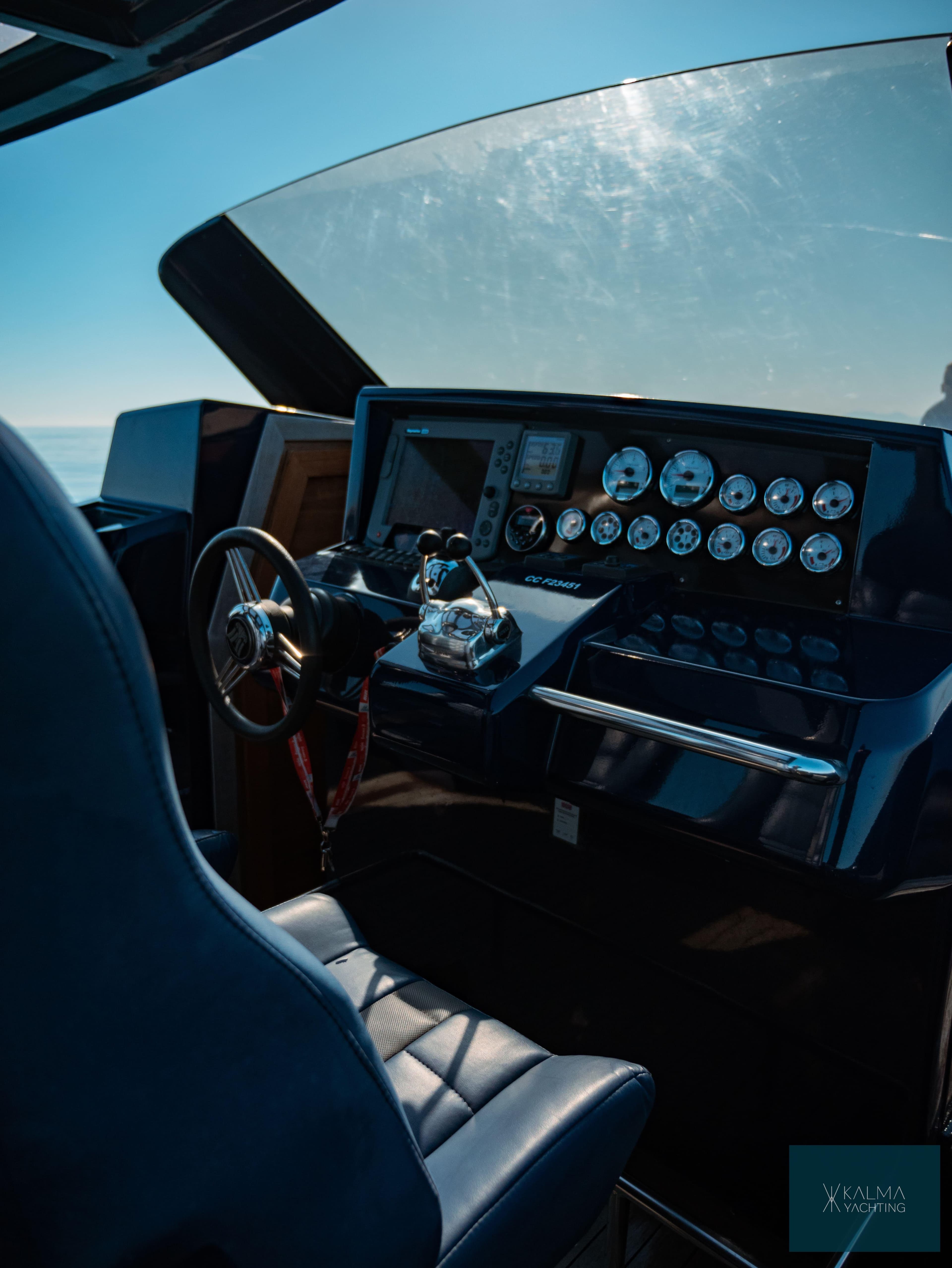 Fjord 40 Open 2008 yacht cockpit with controls and instruments.