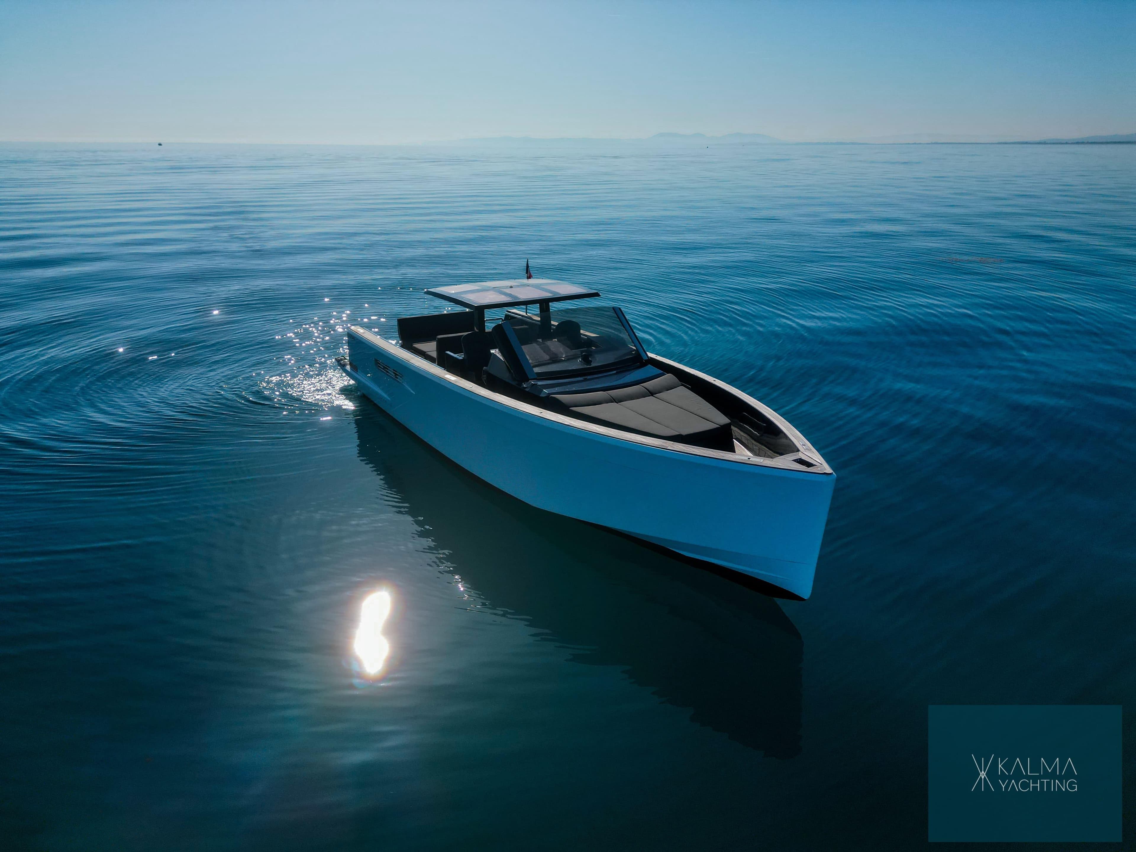 Fjord 40 Open yacht from 2008 on calm sea.