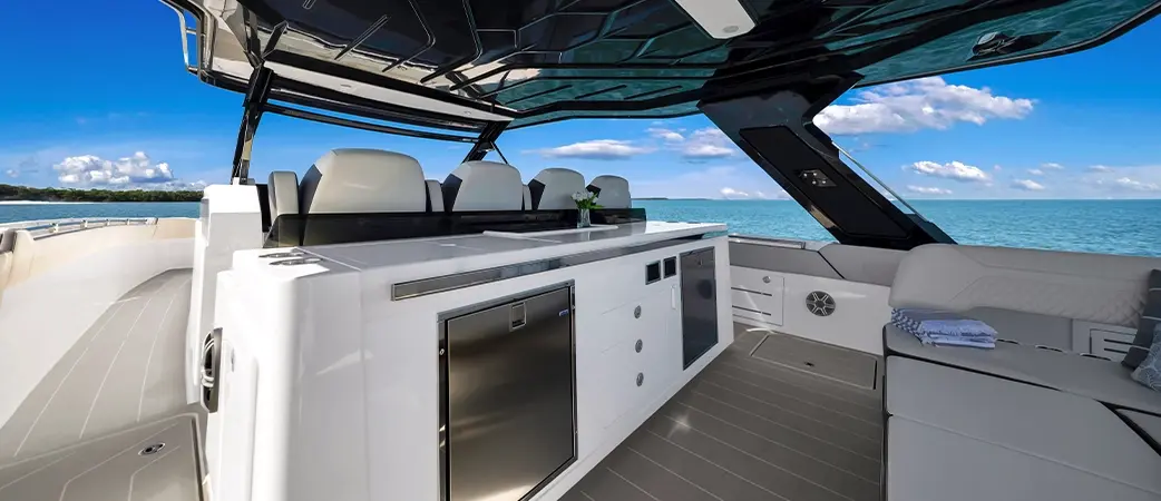 Summer kitchen on the Aquila 45 Sport