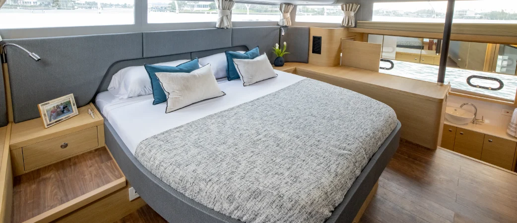 Owner’s cabin of the Aquila 54 Yacht