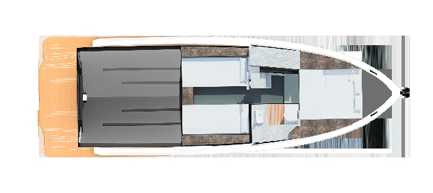 Kumbra 34 interior layout, inboard version